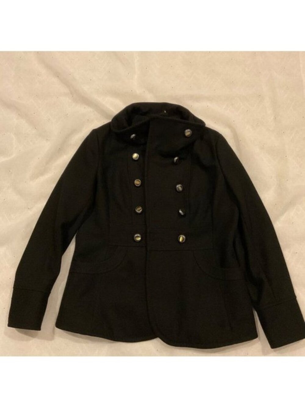 Kenneth Cole new york wool peacoat jacket black SZ10